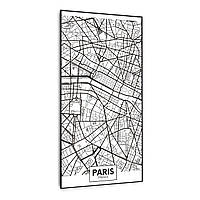 Wonderwall Air Art Умное инфракрасное отопление карта города Париж 60x120 см 700 Вт 60 x 120 см | Карта Парижа