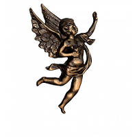 Ангелочек латунный для памятника 17 см (цвет бронза)
