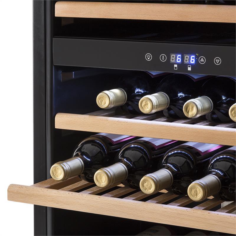 Винный шкаф Vinsider 35D встраиваемый 128 литров 41 бутылка вина 2 зоны серебристый (Германия, читать - фото 7 - id-p1762575583