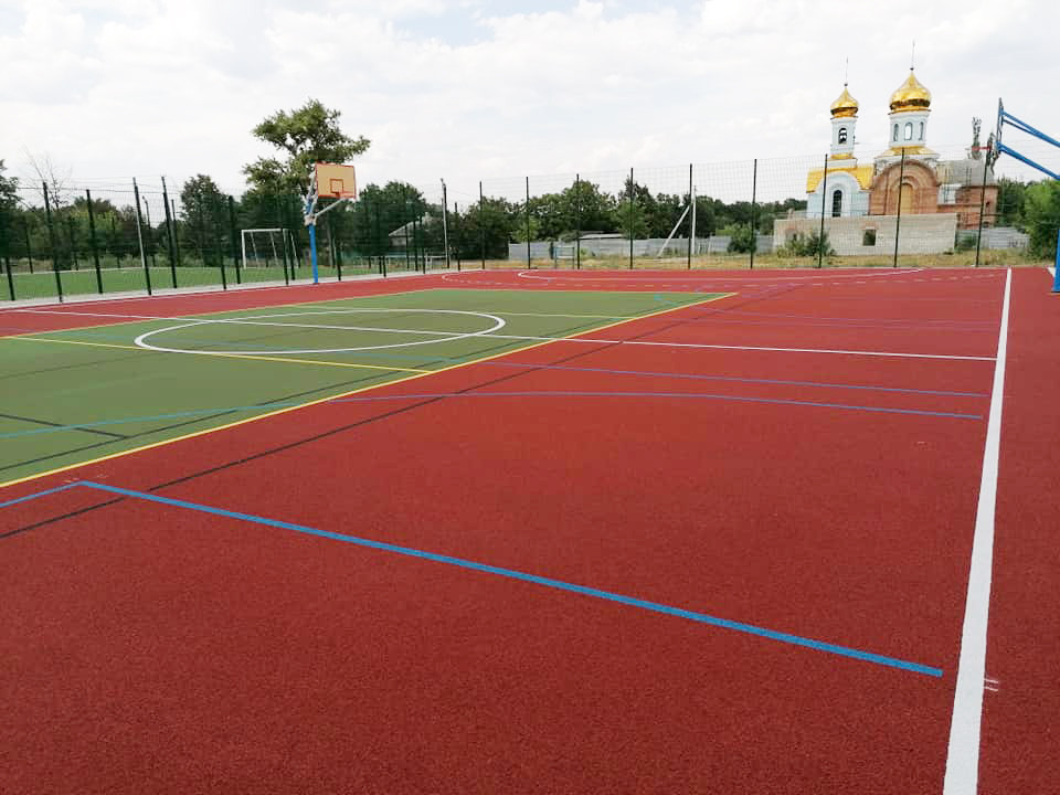 Покриття Conipur SP 13 мм. Багатофункціональний спортивний майданчик 22х42м. 2