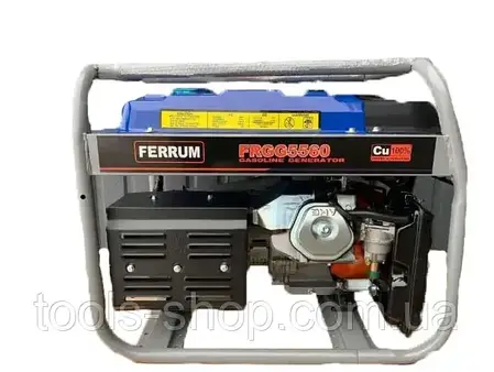 Бензиновий генератор FERRUM FRGGSS60CE: 5.5KW/6.0KW (Ручний стартер), фото 1