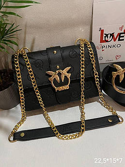 Жіноча сумка Pinko, 22×15 см, чорна 931024
