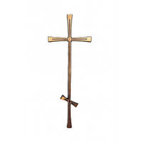 Крест латунный православный для памятника 40 см (цвет бронза)