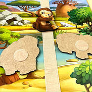 Дерев'яна настільна гра "Повтори по схемі - Африка" Ubumblebees (ПСД178) PSD178 на липучках, фото 3
