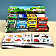 Дерев'яна настільна гра "Автопарк" Ubumblebees (ПСД082) PSD082 сортер-комодик, фото 4