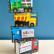 Дерев'яна настільна гра "Автопарк" Ubumblebees (ПСД082) PSD082 сортер-комодик, фото 8