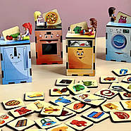 Дерев'яна настільна гра "Бітова техніка" Ubumblebees (ПСД001) PSD001 сортер-комодик, фото 4