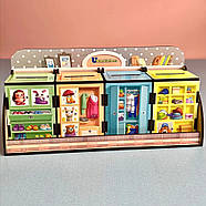 Дерев'яна настільна гра "Шкафи з одягом" Ubumblebees (ПСД061) PSD061 сортер-комодик, фото 5