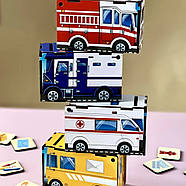 Дерев'яна настільна гра "Слубовий транспорт" Ubumblebees (ПСФ027) PSF027 сортер-комодик, фото 2