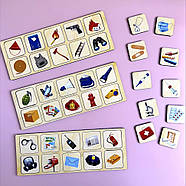 Дерев'яна настільна гра "Слубовий транспорт" Ubumblebees (ПСФ027) PSF027 сортер-комодик, фото 6