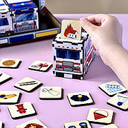 Дерев'яна настільна гра "Слубовий транспорт" Ubumblebees (ПСФ027) PSF027 сортер-комодик, фото 8