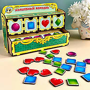 Дерев'яна настільна гра "Фігури" Ubumblebees (ПСД072) PSD072 сортер-комодик, фото 5