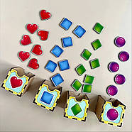 Дерев'яна настільна гра "Фігури" Ubumblebees (ПСД072) PSD072 сортер-комодик, фото 6