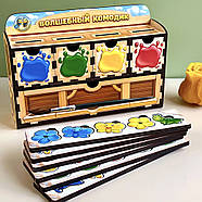 Дерев'яна настільна гра "Квіта" Ubumblebees (ПСД071) PSD071 сортер-комодик, фото 2