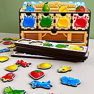 Дерев'яна настільна гра "Квіта" Ubumblebees (ПСД071) PSD071 сортер-комодик, фото 4