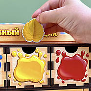 Дерев'яна настільна гра "Квіта" Ubumblebees (ПСД071) PSD071 сортер-комодик, фото 5