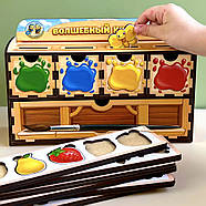 Дерев'яна настільна гра "Квіта" Ubumblebees (ПСД071) PSD071 сортер-комодик, фото 8