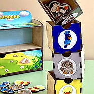 Дерев'яна настільна гра "Птахи" Ubumblebees (ПСД167) PSD167 сортер-комодик, фото 5