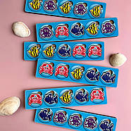 Дерев'яна настільна гра "Морські мешканці-1" Ubumblebees (ПСД003) PSD003 сортер-комодик, фото 4