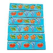 Дерев'яна настільна гра "Морські мешканці-2" Ubumblebees (ПСД004) PSD004 сортер-комодик, фото 2