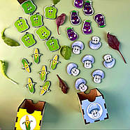 Дерев'яна настільна гра "Овочі -1" Ubumblebees (ПСД007) PSD007 сортер-комодик, фото 2