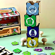 Дерев'яна настільна гра "Овочі -1" Ubumblebees (ПСД007) PSD007 сортер-комодик, фото 4