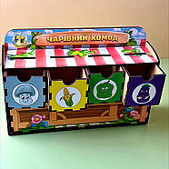 Дерев'яна настільна гра "Овочі -1" Ubumblebees (ПСД007) PSD007 сортер-комодик, фото 10