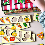 Дерев'яна настільна гра "Овочі -2" Ubumblebees (ПСД008) PSD008 сортер-комодик, фото 2