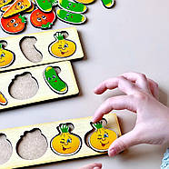 Дерев'яна настільна гра "Овочі -2" Ubumblebees (ПСД008) PSD008 сортер-комодик, фото 8