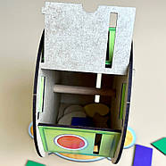 Дерев'яний сортер "Барабан" Ubumblebees (ПСФ135) PSF135 геометричні фігури, фото 5