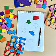 Дерев'яний сортер "Барабан" Ubumblebees (ПСФ135) PSF135 геометричні фігури, фото 6