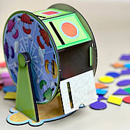 Дерев'яний сортер "Барабан" Ubumblebees (ПСФ135) PSF135 геометричні фігури, фото 9