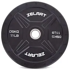 Диск бамперний для кросфіта 5 кг Zelart TA-2258-5, фото 4