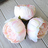 Півонія штучна h — 5 см d — 8 см колір світло-рожевий (головка без листя), фото 2