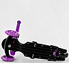 Самокат 5 в 1 Best Scooter фіолетовий із захисним бампером та батьківською ручкою колеса PU з підсвічуванням, фото 5