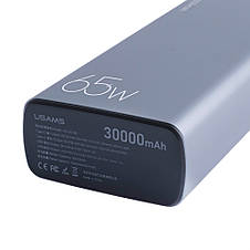 Power Bank 30000mAh 111Wh USAMS CM PB59 65W Fast Charge черный (USAMS) + 100W кабель, фото 4