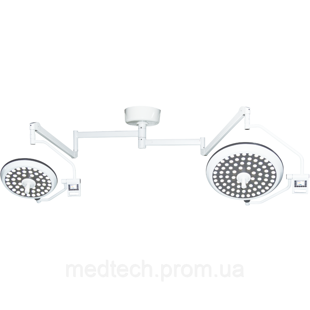 Світильник хірургічний стельовий двокупольний LED MK-D700/500ZF Medik