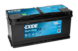 Акумулятор EXIDE START-STOP EFB 105Ah Ев (-/+) (950EN) (д393*ш175*в190) EL1050