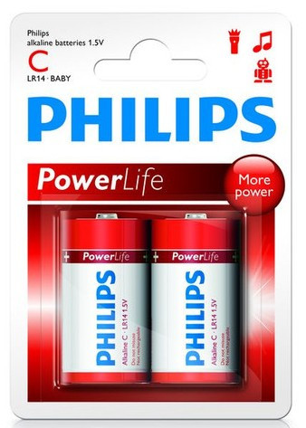 Батарейки PHILIPS Power Life CLR14