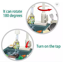 Игровой набор - кухонная раковина с циркуляцией воды ЗЕЛЕНАЯ арт. G 768 A топ