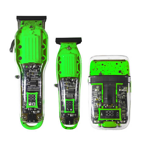 Набір машинок TICO Professional Green (Машинка + тример + шейвер) (100430), фото 1