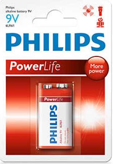 Батарейка PHILIPS Power Life 9V/6F22