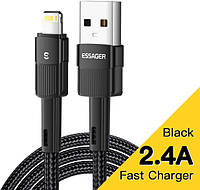 Кабель USB-A to Lightning Essager 1м 2.4 A. Apple Black ( EXCL-XC01 ) Black