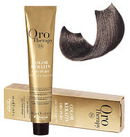 Крем-краска безаммиачная для волос Fanola Oro Therapy №6/1 Dark Blonde Ash 100 мл (3086Es)
