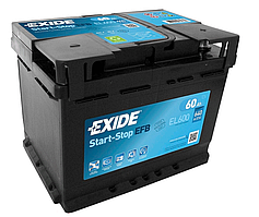 Акумулятор EXIDE START-STOP EFB 60Ah Ев (-/+) (640EN) (д242*ш175*в190) EL600