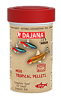 Корм Dajana Mini Tropical Pellets 100 ml. Корм в виде мини-гранул Premium класса