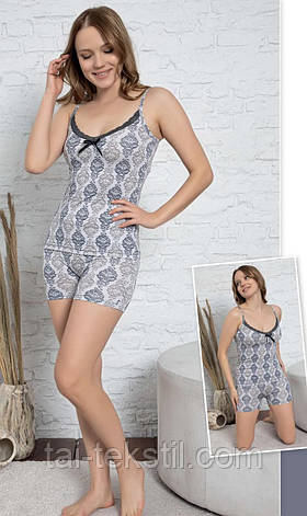 Віскозний комплект майка з шортами Туреччина M-L-XL №209-1, фото 2