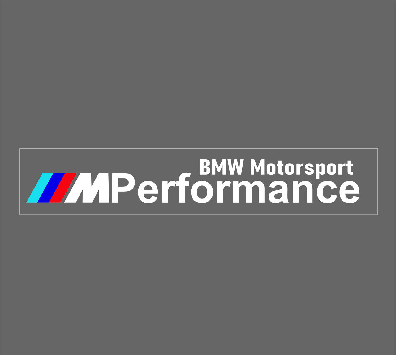 Наклейка на BMW ///Performance 400x52 мм біла