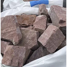 Бут з кварциту малинового 100-400 мм (ціна за 1 кг від 1 тони)