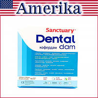 Платки для коффердама ДЕТСКИЕ 52 ШТ, 127 х 127 мм, Зеленые, Средние (MINT, MEDIUM) Dental Dam (Sanctuary)